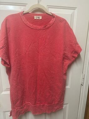 Washed Salmon Crewneck  Light sweater